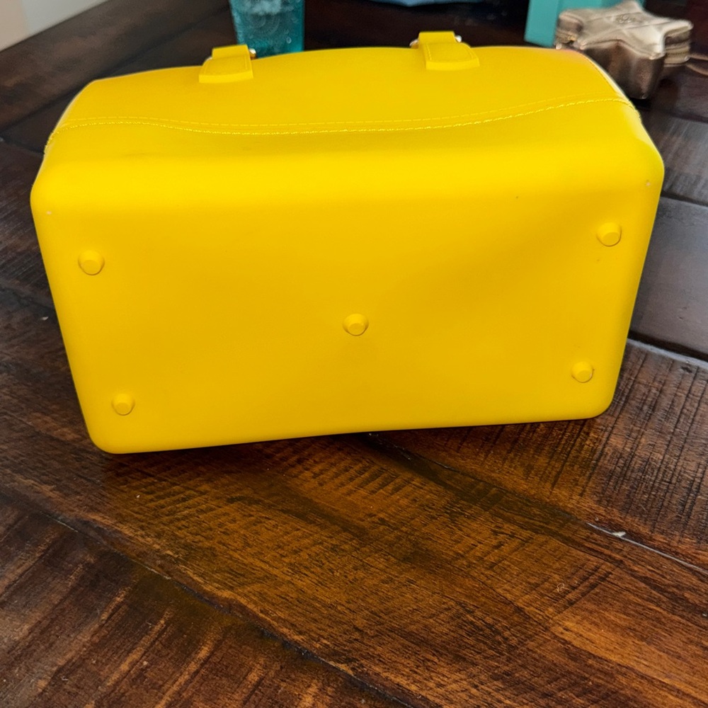 Y2K Neon Jelly Mini Satchel Bag – Pink & Yellow Ombre Top Handle Purse - Picture 5 of 17
